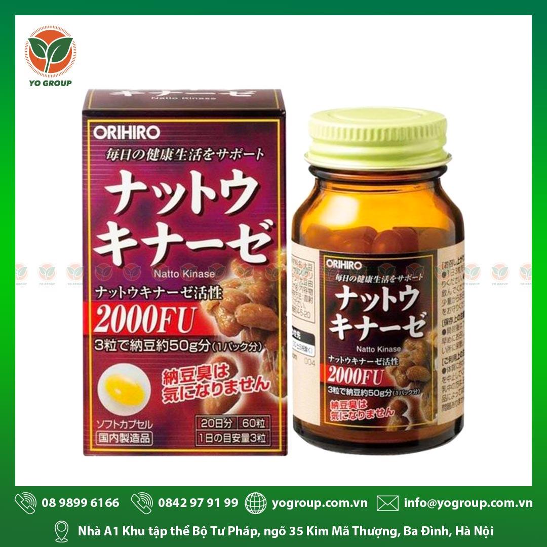 VIÊN UỐNG UỐNG CHỐNG ĐỘT QUỴ NATTOKINASE 2000FU ORIHIRO NHẬT BẢN vien u ng u ng ch ng d t qu nattokinase 2000fu orihiro nh t b n