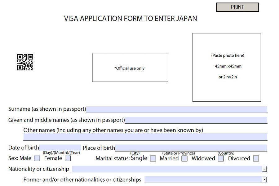 Hướng Dẫn Điền Tờ Khai Xin Visa Du Lịch Nhật Bản Có Mã QR