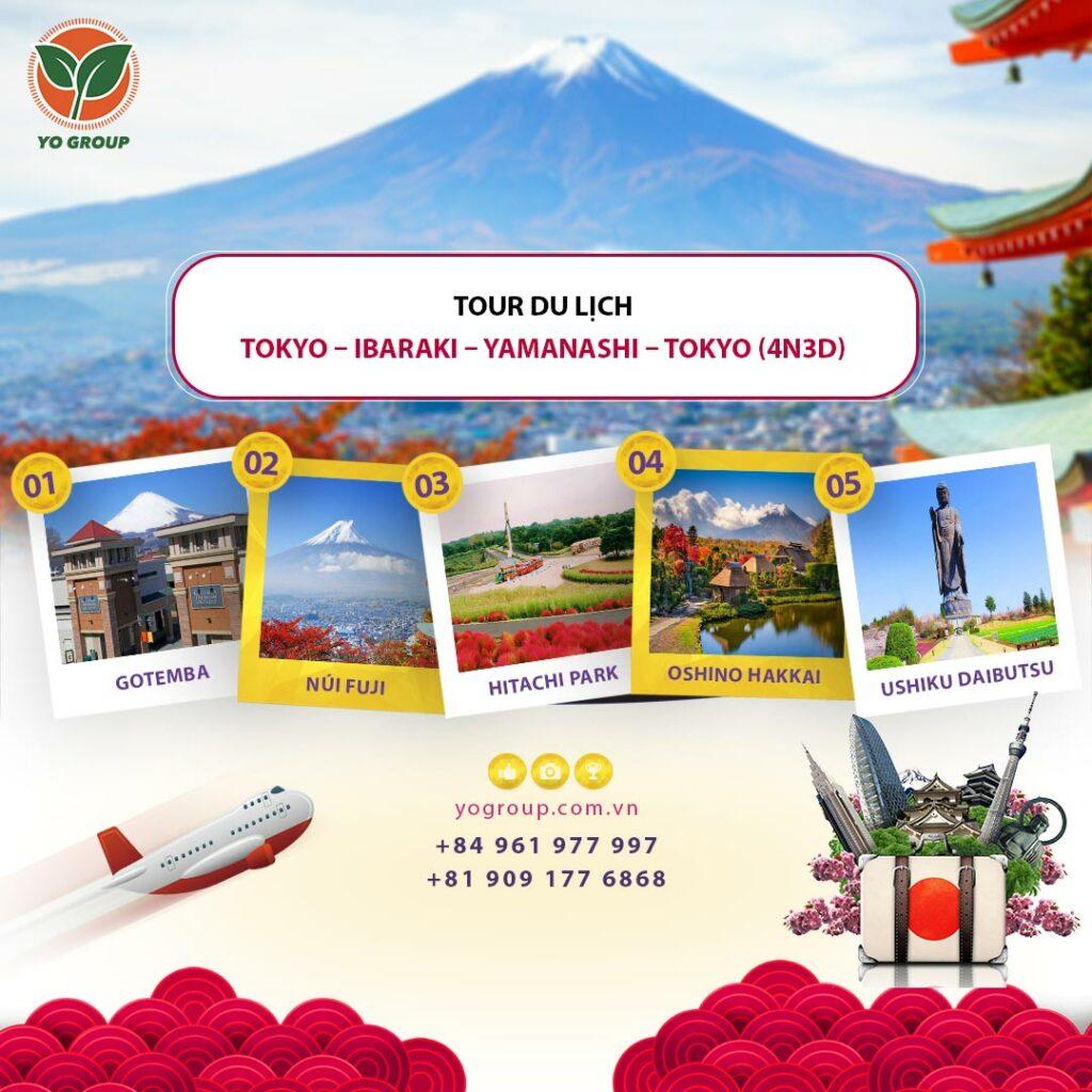 TOKYO – IBARAKI – YAMANASHI – TOKYO (4N3D)